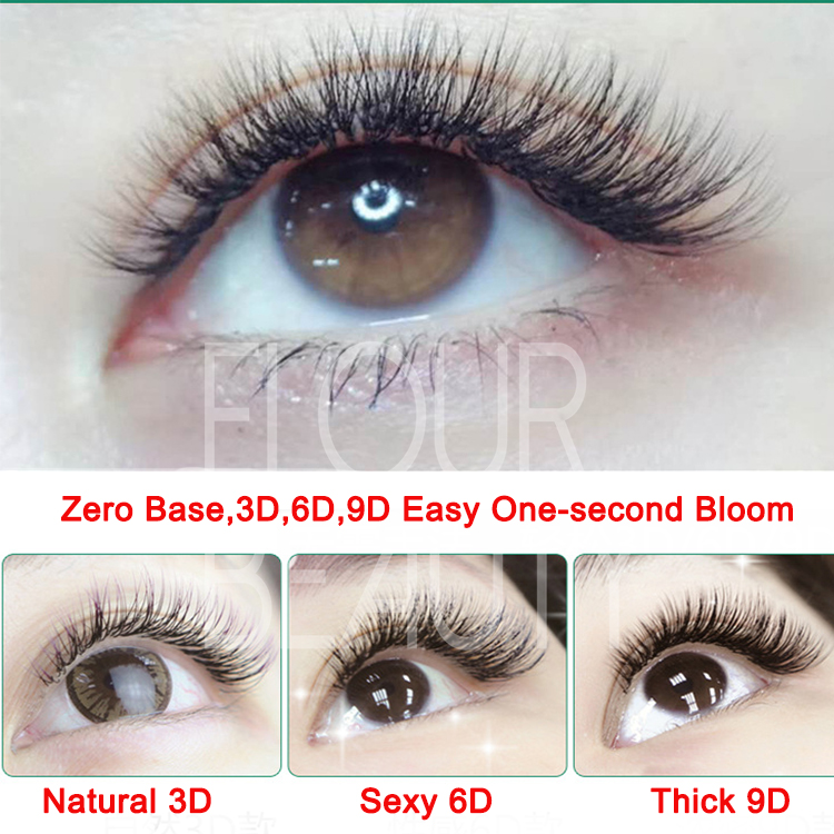 Newest no base one second bloom camellia eye lash extensions Brisbane EL37